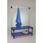 Single Bench with Hooks - Blue 6 Hooks - Length 1000 mm 366352