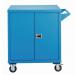 The image shows a set of sleek, modern slingsby cupboards. Mobile storage cabinets with multiple shelves and drawers are visible, providing ample storage space. The cabinets have a sleek grey finish and are on wheels, making them easy to move and versatile for any office or home setting.