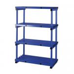 Plastic shelving - up to 360kg - Static units -Blue - Choice of 4 widths and 3 depths 367285