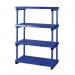 Plastic shelving - up to 360kg - Static units -Blue - Choice of 4 widths and 3 depths 367285