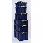 Opaque blue Really Useful Box® containers 367602