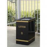 Open top victorian style outdoor litter bin 370047