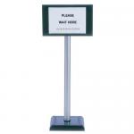 Pvc Grey Post 1,10M With Signholder A4