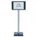 Pvc Grey Post 1,10M With Signholder A4