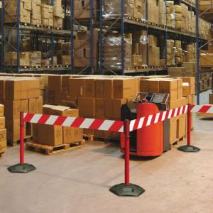 Tensabarrier Heavy duty facility retractable belt barrier - Wide 150mm
