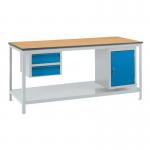 1800 X 750 Bench Mdf Top, Cab 2 Drawer, Bs 371330