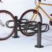 Post mounted modular cycle stand - black - double sided - 6 bike capacity 372217