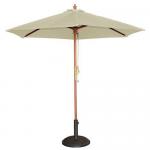 Outdoor parasols with wooden pole - 2.5m Cream 372233