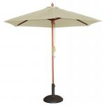 Outdoor parasols with wooden pole - 2.5m Cream 372233