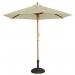 Outdoor parasols with wooden pole - 2.5m Cream 372233