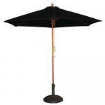 Outdoor parasols with wooden pole - 2.5m Black 372234