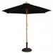 Outdoor parasols with wooden pole - 2.5m Black 372234