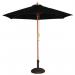 Outdoor parasols with wooden pole - 3m Black 372237