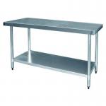 Value stainless steel top preparation tables without upstand 372676