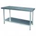 Value stainless steel top preparation tables without upstand 372676