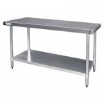 Value stainless steel top preparation tables without upstand 372679