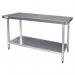 Value stainless steel top preparation tables without upstand 372679