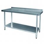 Value stainless steel top preparation tables with 60mm upstand 372680