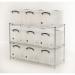 Really Useful Box® wire-shelf archive storage with containers - Complete with 9 clear boxes 372964