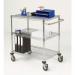 Adjustable chrome wire shelf trolleys, 3 shelves - shelf L x W x 1219 x 610mm 373004