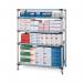 Metromax Q polymer shelving - 4 shelf add-on unit 373038