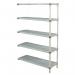 Metromax Q polymer shelving - 5 shelf add-on unit 373043