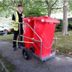 Street Orderely Barrow With 2 X 120L Red