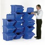 Large storage bins with hinged lids 374350