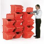 Large storage bins with hinged lids 374351