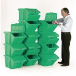 Heavy Duty Storage Bin With Lid-Green Pa