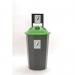 Colour coded recycling bins, green can bank 374618