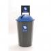 Colour coded recycling bins, blue paper bank 374620