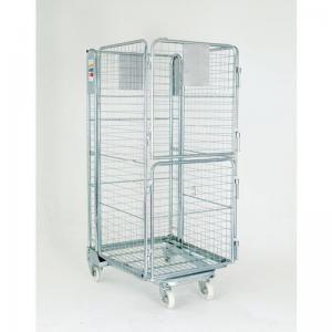 Nestable A frame roll containers with mesh panels - steel mesh base