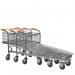 Heavy duty zinc plated nesting cash and carry stock trolley with basket 375203