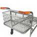 Heavy duty zinc plated nesting cash and carry stock trolley with basket 375203