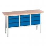 Verso Static Storagebench 1750 mm Long with 9 Drawers 375221