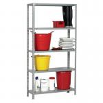 Bolted steel shelving with metal shelves - 100kg - Painted steel 375266