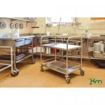Stainless Service Trolley With Ledges 