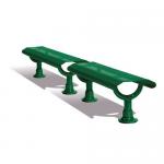 Heavy duty outdoor steel bench - backless 375534