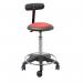 Micro Octopus Stool - Red + Footring + Backrest + Castorsadj Seat Height 53 - 72 cm 375658