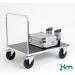 Konga heavy duty zinc plated platform truck, with single bar handle, braked 376409