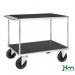 Konga heavy duty laminated wood shelf trolleys, with galvanised frame 376421