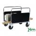 Konga heavy duty zinc plated double sided platform truck, braked 376611