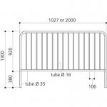 Safety Guard Rail 15 Infillbars 2000 mm (black) 376862