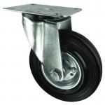 80 mm Swivel Castor Plate Fixing -rubbersteel 377122