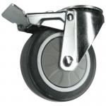 75 mm Swivel Castor Withbrake with Single Hole Fixing - Polypropylenerubb 377220