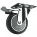 125 mm Swivel Castor Withbrake with Plate Fixing - Polypropylenerubber Zin 377230