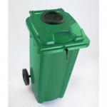 Wheelie Bin - 120L - Green C/W Bottle Ba