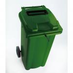 Two wheeled bins with special apertures - Confidential waste 2 wheeled bins with slot and standard lid lock 377914