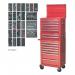 14 Drawer Toolchestcombination - 1179 Pieces Red 378194